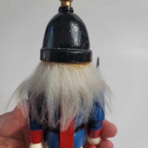 Vintage Santa's Workbench Nutcracker Baron Blue Uniform Black Hat with Star - Picture 11 of 13